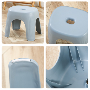 Plastová viacúčelová stolička do domácnosti — podpora nôh v kúpeľni a na výmenu topánok, jednoduchý moderný dizajn