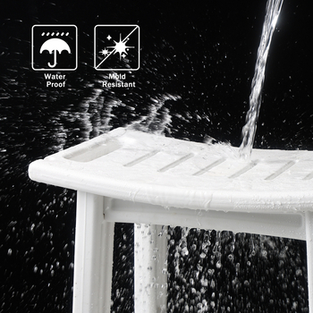 Sprchová stolička, plastová, protišmyková, dvojúrovňové úložisko, model A568