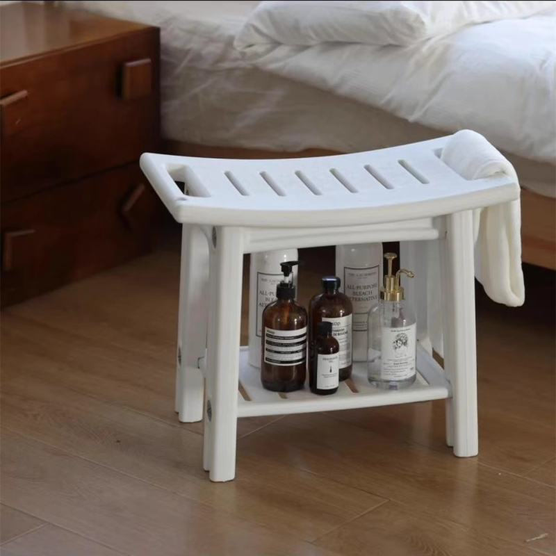 Sprchová stolička, plastová, protišmyková, dvojúrovňové úložisko, model A568