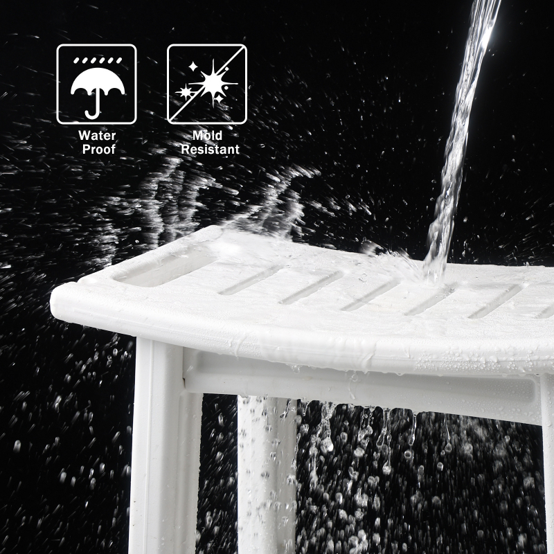 Sprchová stolička, plastová, protišmyková, dvojúrovňové úložisko, model A568