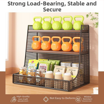 3-podlažný kovový stolný organizér – moderný minimalistický dizajn, stolový typ, bez montáže