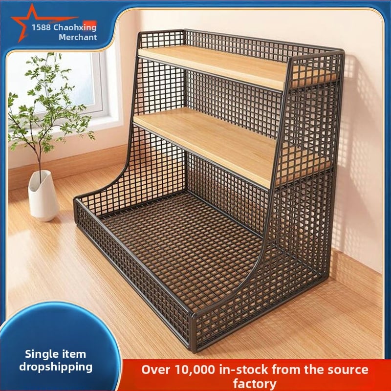 3-podlažný kovový stolný organizér – moderný minimalistický dizajn, stolový typ, bez montáže