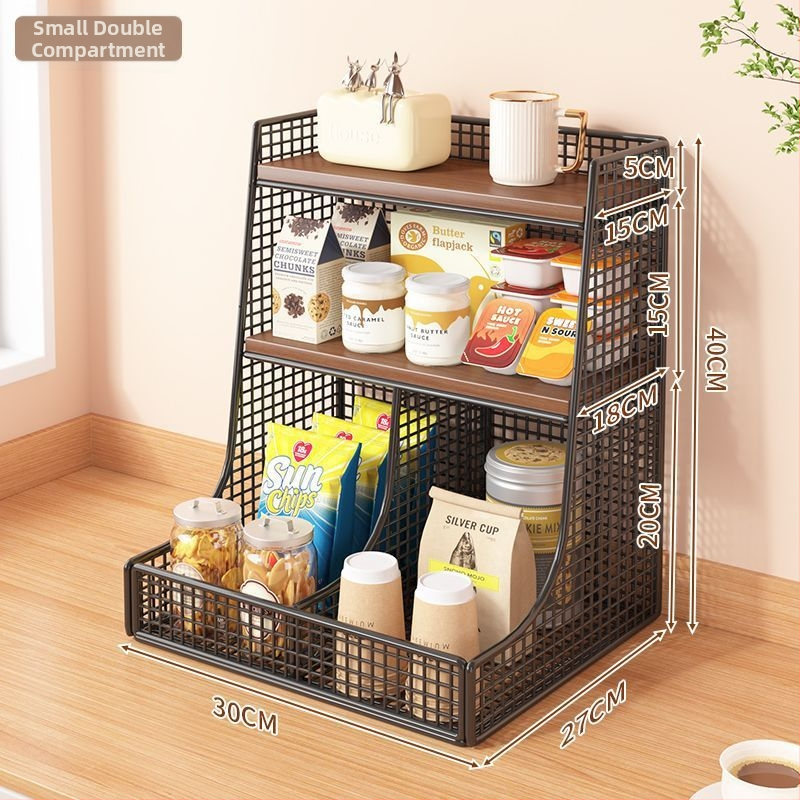 3-podlažný kovový stolný organizér – moderný minimalistický dizajn, stolový typ, bez montáže