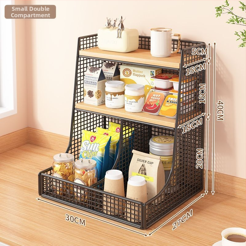 3-podlažný kovový stolný organizér – moderný minimalistický dizajn, stolový typ, bez montáže