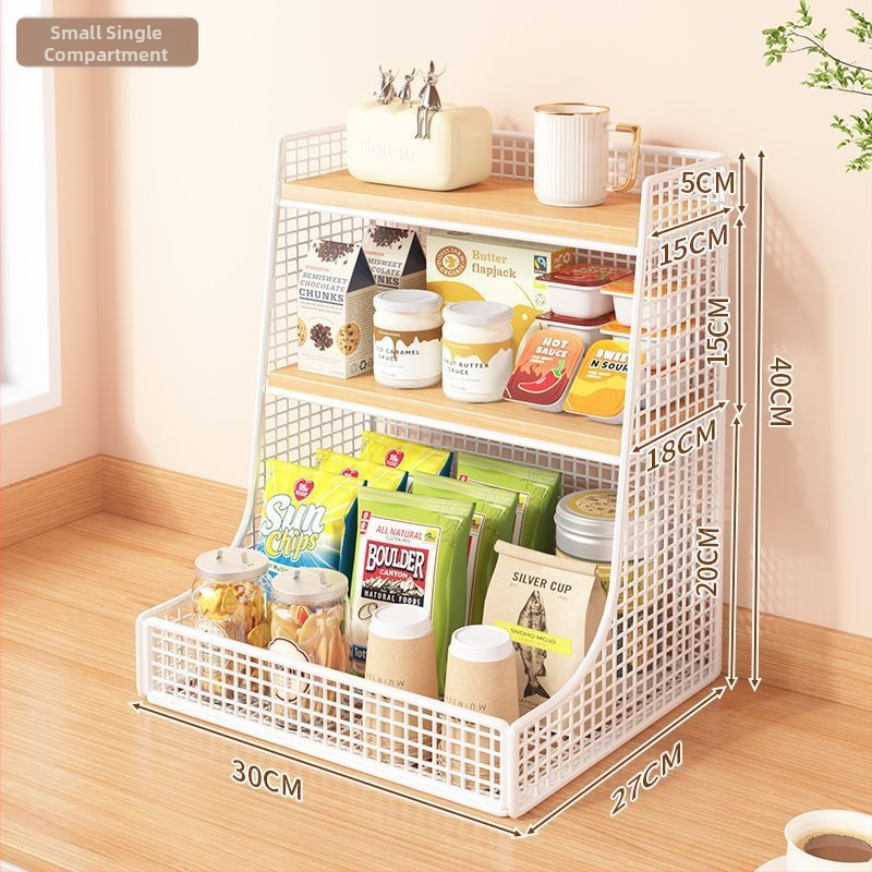 3-podlažný kovový stolný organizér – moderný minimalistický dizajn, stolový typ, bez montáže