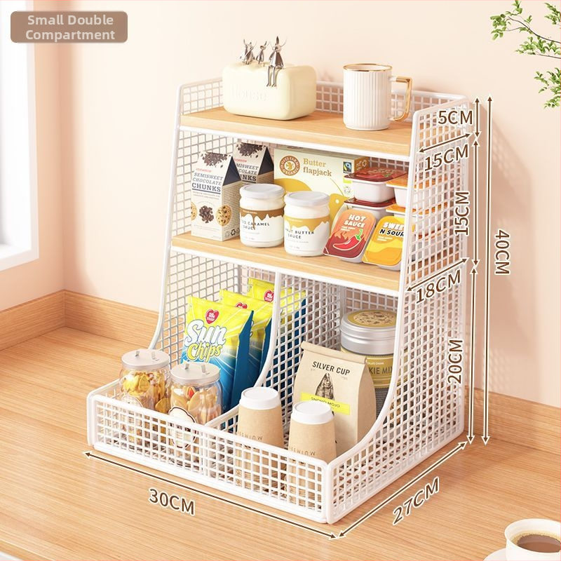 3-podlažný kovový stolný organizér – moderný minimalistický dizajn, stolový typ, bez montáže