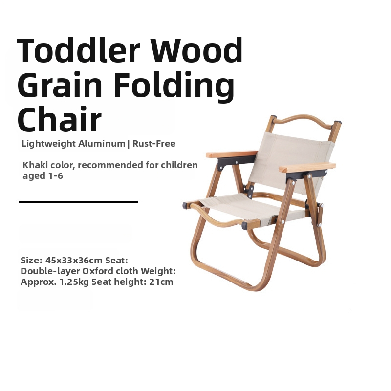 Detská vonkajšia skladacia stolička z hliníkovej zliatiny, značka Enjoy, skladacia, prenosná, detský štýl