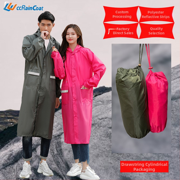 Jednodielne dažďové pončo pre dospelých, polyester, PU vodotesný povrch, reflexný pruh, na bicyklistiku a turistiku