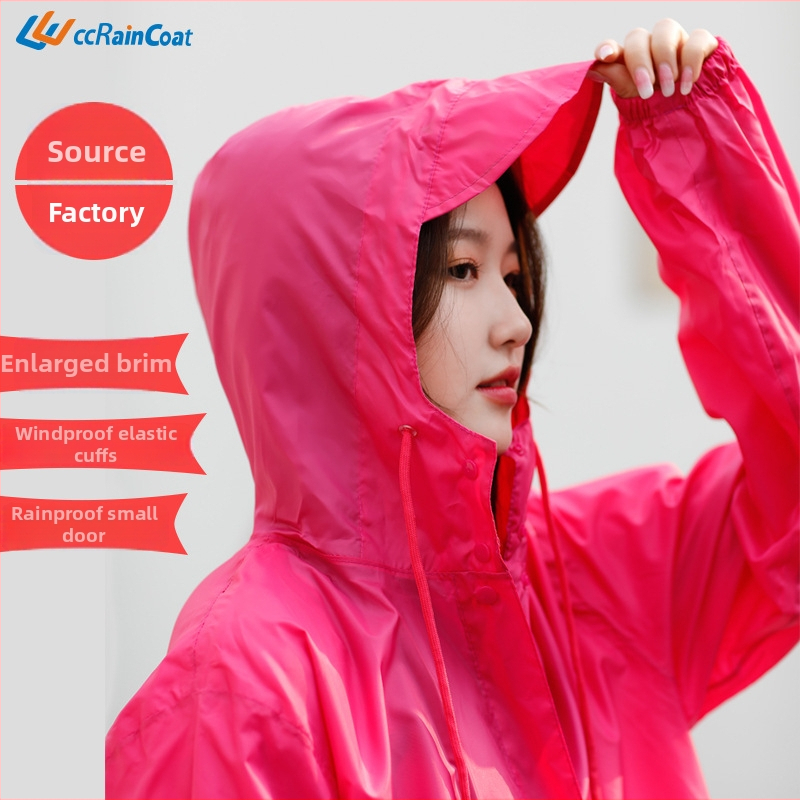 Jednodielne dažďové pončo pre dospelých, polyester, PU vodotesný povrch, reflexný pruh, na bicyklistiku a turistiku