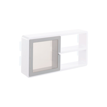 Nástenný regál do kúpeľne so 3 úrovňami, plastový, viacúčelový, odolný voči prachu a vlhkosti, montáž bez vŕtania