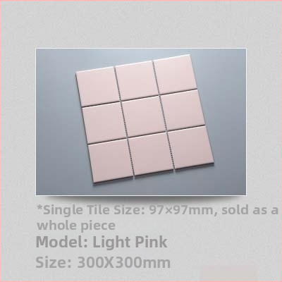 Keramická mozaiková dlažba na steny – matný povrch, interiérová dlažba do kúpeľne, kuchyne a balkóna; hustota 4852; nasýtenie vody 0,5%; vodovzdorná; vysoká tlaková pevnosť