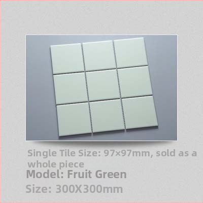 Keramická mozaiková dlažba na steny – matný povrch, interiérová dlažba do kúpeľne, kuchyne a balkóna; hustota 4852; nasýtenie vody 0,5%; vodovzdorná; vysoká tlaková pevnosť