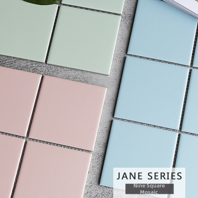 Keramická mozaiková dlažba na steny – matný povrch, interiérová dlažba do kúpeľne, kuchyne a balkóna; hustota 4852; nasýtenie vody 0,5%; vodovzdorná; vysoká tlaková pevnosť