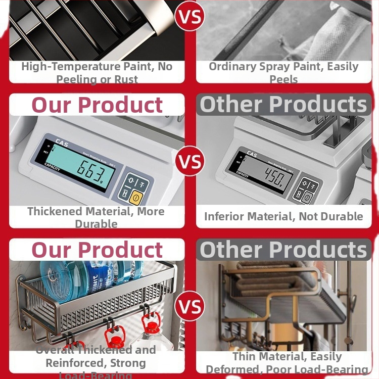 Držiak na uteráky – nástenný, bez vŕtania, skladovanie v kúpeľni, integrovaný organizér na uteráky a oblečenie