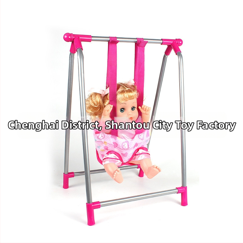 Spēļu mājiņas rotaļlietu komplekts ar ratiņiem un šūpēm – plastmasas, 4–6 gadi, 200–500 g