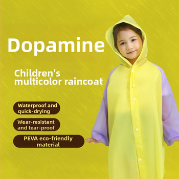 Detské pončo do dažďa z PEVA, hrúbka 0,15 mm, spojovaný/univerzálny štýl, vhodný pre deti