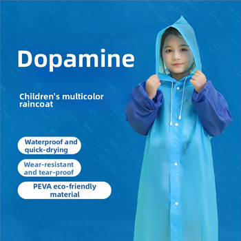 Detské pončo do dažďa z PEVA, hrúbka 0,15 mm, spojovaný/univerzálny štýl, vhodný pre deti