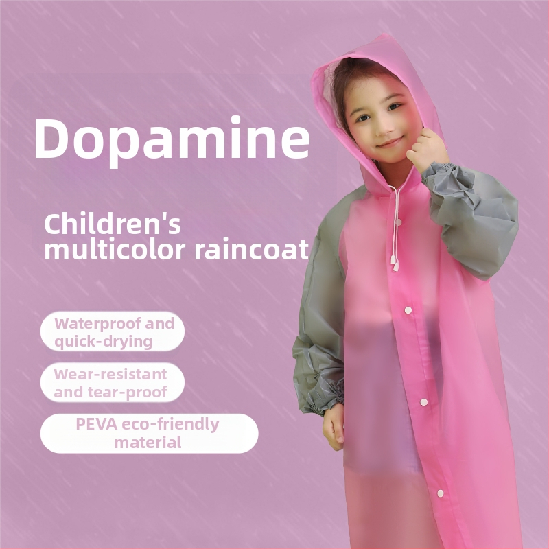 Detské pončo do dažďa z PEVA, hrúbka 0,15 mm, spojovaný/univerzálny štýl, vhodný pre deti