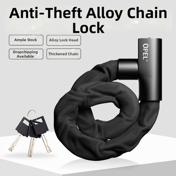 OPEL grandininis užraktas dviratėms ir durims – modelis JTS-LT-K2-6-1000, lydinio plienas ir cinko lydinys