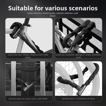 OPEL grandininis užraktas dviratėms ir durims – modelis JTS-LT-K2-6-1000, lydinio plienas ir cinko lydinys