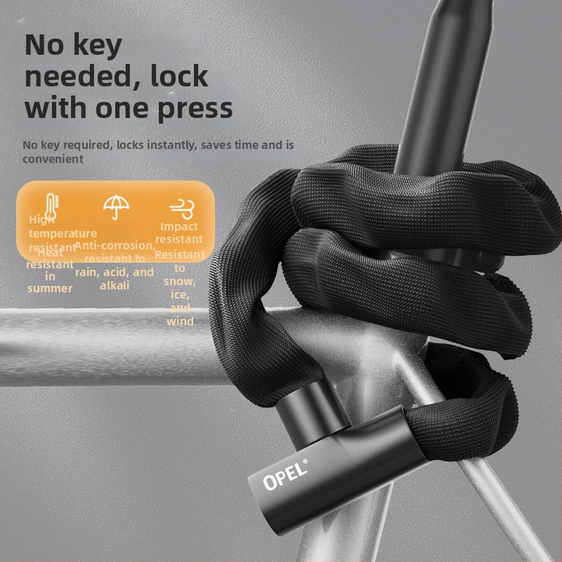 OPĒL Ķēdes Aizsargs Velosipēdam un Durvīm – Modelis JTS-LT-K2-6-1000, sakausējuma tērauds un cinka sakausējums