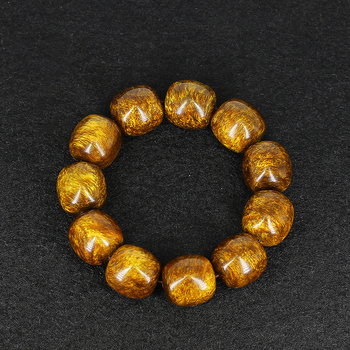 Brățară cu mărgele geometrice din plastic/resină, lucrată manual, unisex, 12 bucăți