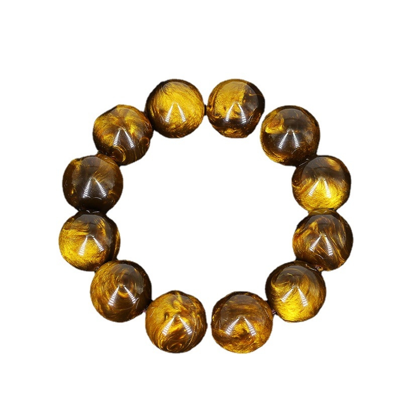 Brățară cu mărgele geometrice din plastic/resină, lucrată manual, unisex, 12 bucăți