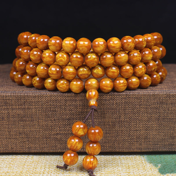 Brățară Buddha cu 108 mărgele, rășină, unisex, stil National Wind, turnare mecanică și șlefuire manuală