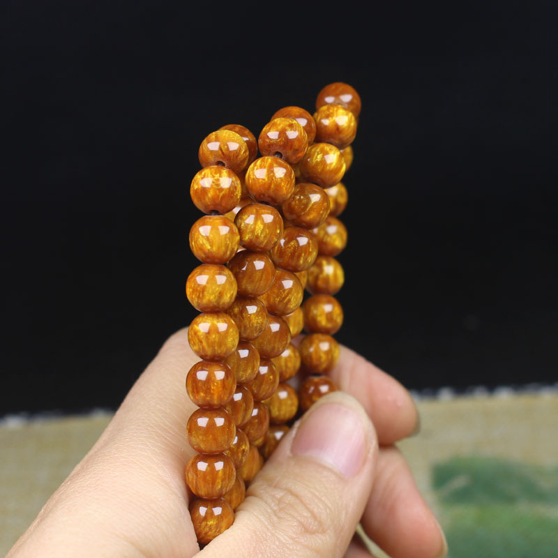 Brățară Buddha cu 108 mărgele, rășină, unisex, stil National Wind, turnare mecanică și șlefuire manuală