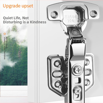 Hydraulický pánt z nehrdzavejúcej ocele 304 s tlmičom nárazu, pomalé zatváranie, odnímateľný, pre zásuvky, skrinky a šatník