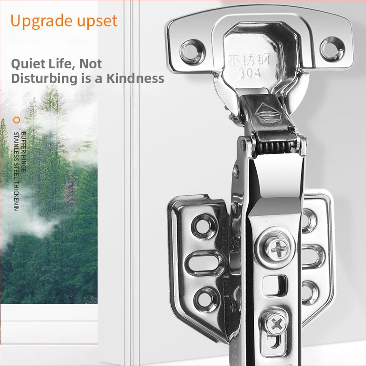 Hydraulický pánt z nehrdzavejúcej ocele 304 s tlmičom nárazu, pomalé zatváranie, odnímateľný, pre zásuvky, skrinky a šatník