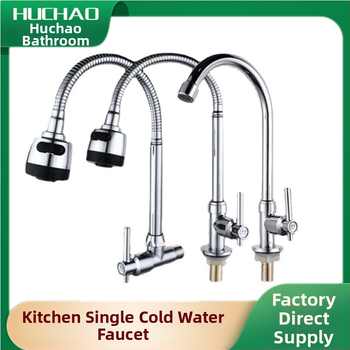 Yellow Nest kuchynský kohútik na drez, otočný, nástenná montáž, studená voda iba, telo zo zinkovej zliatiny