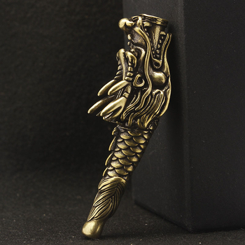 Drakonipea messingu pipa, dekoratiivne suveniir, vanaaegne Hiina stiil