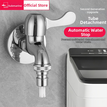 Práčkový kohútik - meď, keramický jadrový ventil, závitová inštalácia, špirálové otvorenie, menovitý tlak 0,05–10 MPa