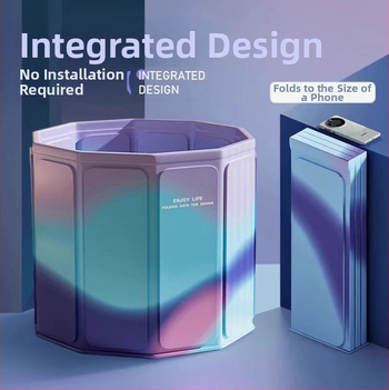 Sulankstoma be įrengimo vonia suaugusiems, namų naudojimui | Medžiagos: tentas/audinys, perlų medvilnė, kompozito plokštė, PVC | Prekės ženklas Idle | Tinka suaugusiems