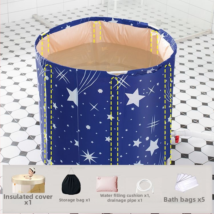 Sulankstomas vonios kibiras iš tarpaulin medžiagos suaugusiems – viso kūno maudynės