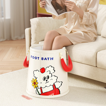 Мультяшна кофа за потапяне на крака, сгъваема, с постоянна температура, нейлонова вана за крака