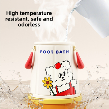 Animacinio piešinio pėdų mirkymo kibiras, sulankstomas, pastovi temperatūra, iš nailono audinio