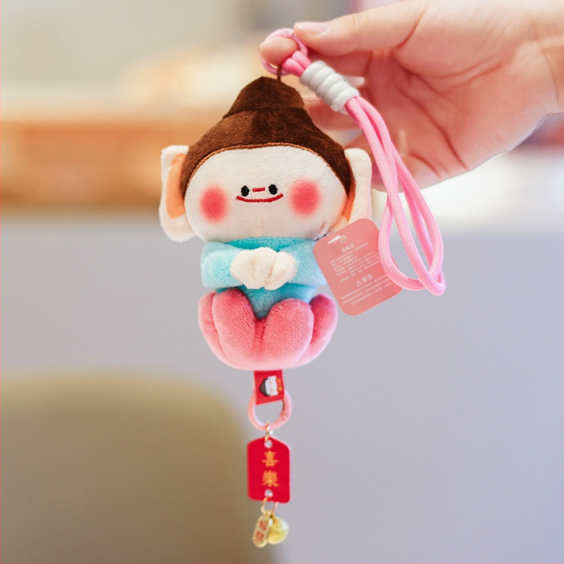 Plyšová hračka: Malý Budha s lotosom, postava, výplň PP bavlna, látka plyš, pre vek 14+