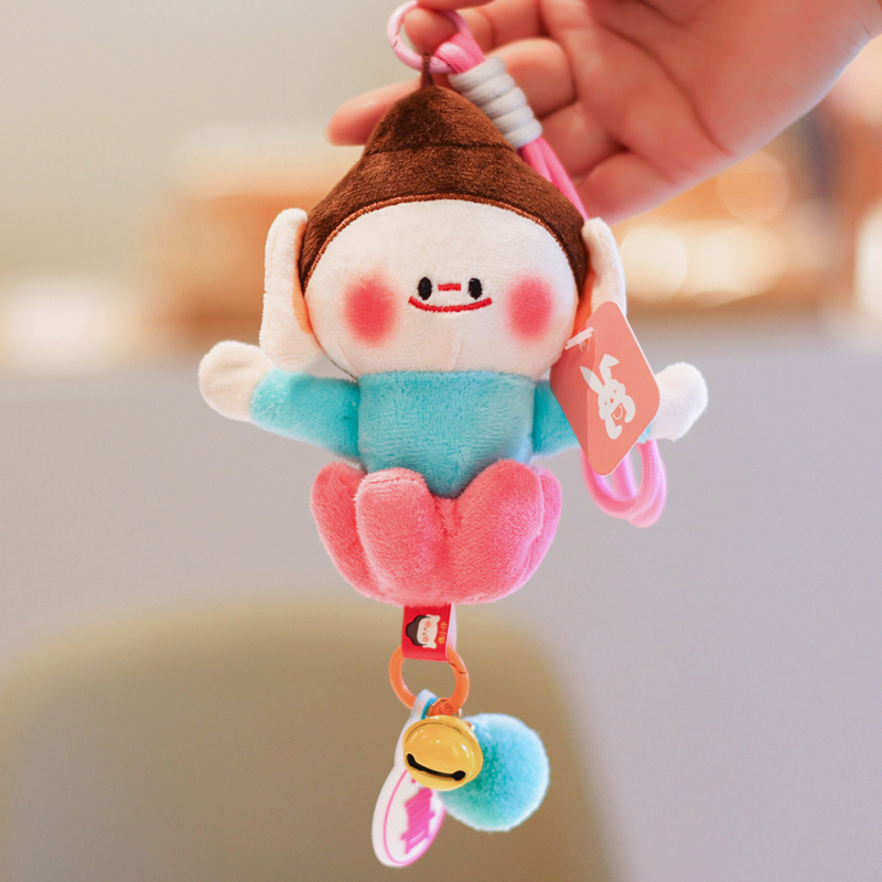 Plyšová hračka: Malý Budha s lotosom, postava, výplň PP bavlna, látka plyš, pre vek 14+