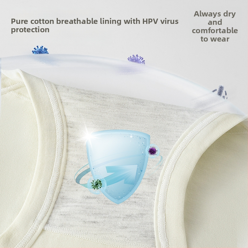 Kõrge vöökohaga naiste aluspesu, 100% puuvill, hingav, antibakteriaalne, pikendatud kubis, lekkekaitse