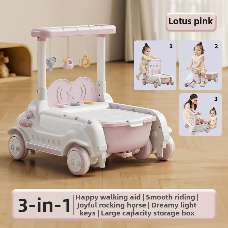 Detská ťahacia hračka na učenie chôdze, JOYNCLEON, plast, pre vek 0-3 rokov, viacfunkčný sprievodca chôdze (Značka JOYNCLEON; Materiál Plast; Vek 0–3)