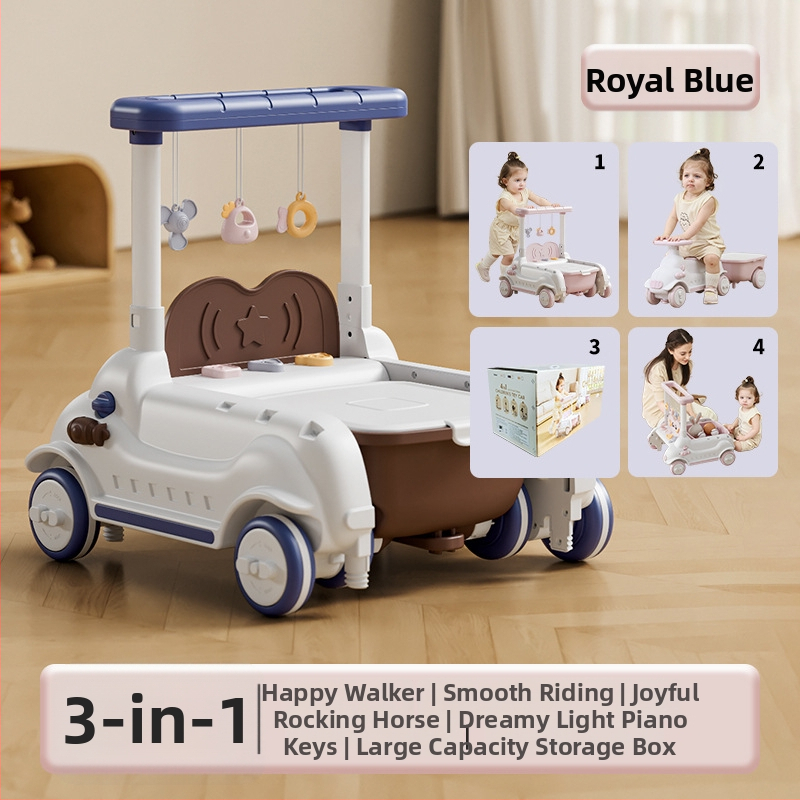 Detská ťahacia hračka na učenie chôdze, JOYNCLEON, plast, pre vek 0-3 rokov, viacfunkčný sprievodca chôdze (Značka JOYNCLEON; Materiál Plast; Vek 0–3)