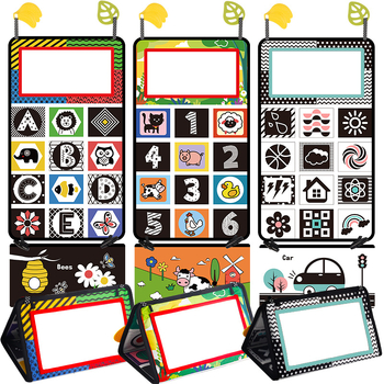 Detská zrkadlová hračka na rozvoj zraku — z textilu, zavesiteľná, skladacia, pre deti 4–6 rokov