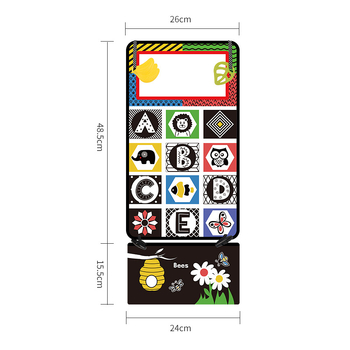 Detská zrkadlová hračka na rozvoj zraku — z textilu, zavesiteľná, skladacia, pre deti 4–6 rokov
