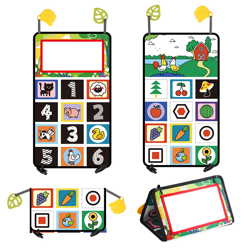 Detská zrkadlová hračka na rozvoj zraku — z textilu, zavesiteľná, skladacia, pre deti 4–6 rokov