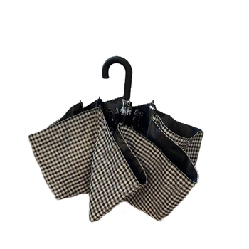 Слънчево и дъждовно чадър със клетъчен дизайн, удароустойчива материя, черно каучуково покритие, алуминиева рамка, ръчно отваряне, UPF > 50, подходящ за ученици