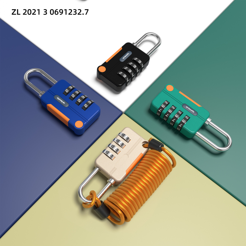 Mehanička kombinacijska zaključavka za prtljagu, garderobe u teretani i ormariće — cinkov spoj, model 814HP, debljina šipke 3,8 mm, razmak šipki 12 mm