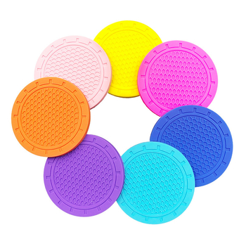 Automobilová podložka pod pohár z PVC s bunkovou štruktúrou, potlačené logo Haoli, protišmyková