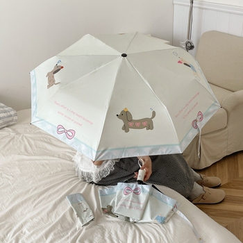 Skladaný dážďovo-slnkový deštník s plným automatickým otvorením, dvojúčelový pre slnko a dážď; 8 lúčov z vlákna, rám zliatina, poťah vinyl 170T, UPF >50